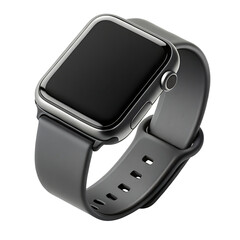 Sleek Gray Smartwatch Displaying Modern Technology PNG and transparent background