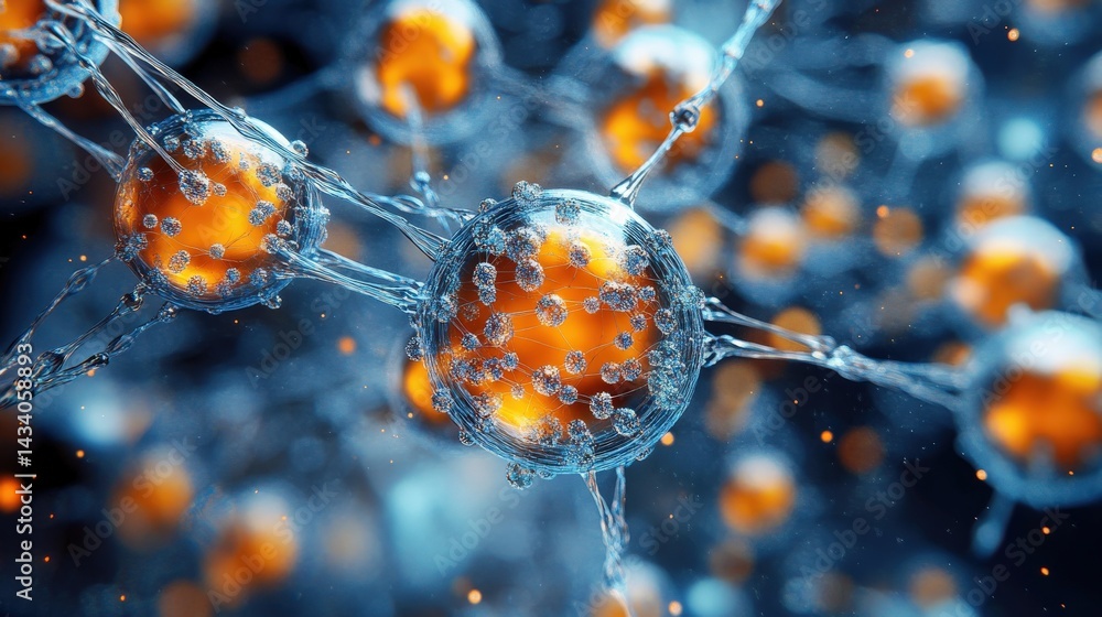 Poster microscopic cellular network structure