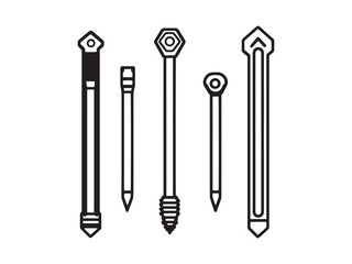 Pipe Reamer line art sketch concept