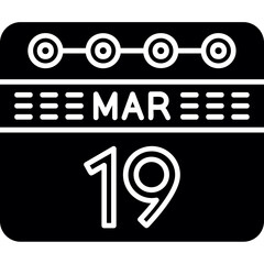 Obraz premium March 19 icon