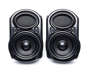 Fototapeta premium Automobile Subwoofers isolated white background