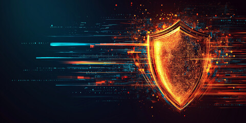 Fototapeta premium Cybersecurity event exploring ai ethics in digital defense virtual environment focused perspective