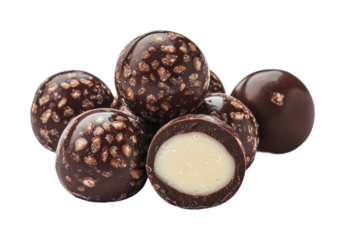 Delicious chocolate candy treats sweet shop food isolated on transparent background