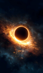 Obraz premium Stellar void cosmic eye a swirling celestial anomaly in the interstellar expanse abstract galaxy