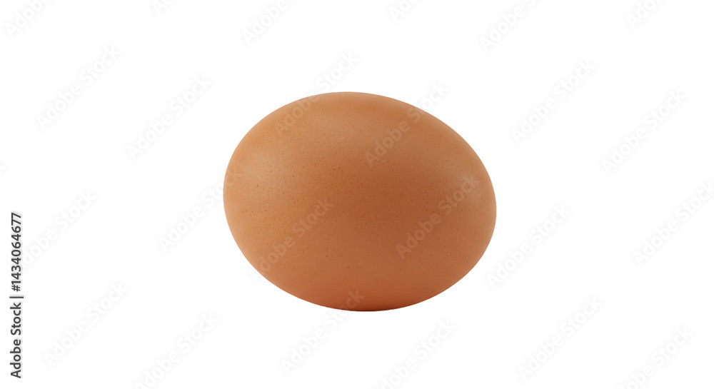 Poster a single brown egg isolated against a plain black background in a studio setting with soft lighting