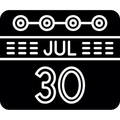 Obraz premium July 30 Icon