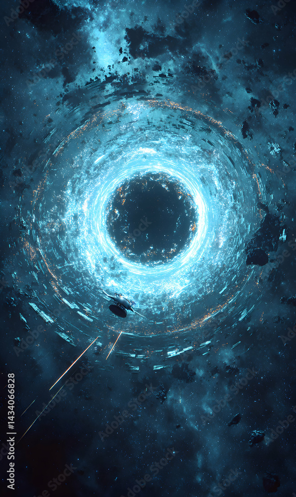 Poster cosmic odyssey through time and space unveiling celestial wonders and a journey into the infinite