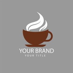 Coffee Cup Logo Design - Warm Café and Coffee Shop Branding Template

