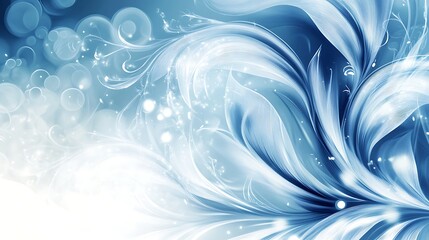Blue Floral Abstract Background. (2)