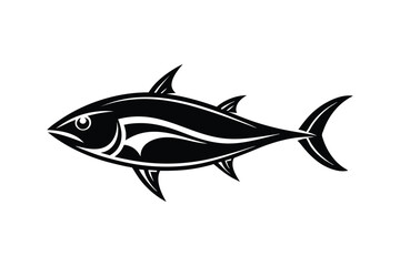 Silhouette art illustration of a tuna fish.eps