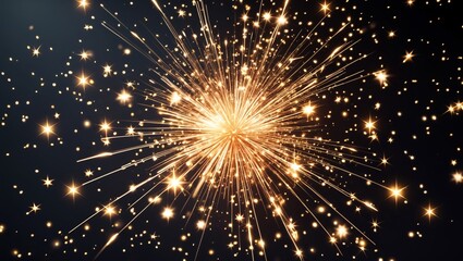 Obraz premium Sparkling stardust explosion against black background