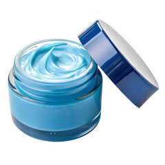 blue beauty cosmetic texture isolated on transparent background 