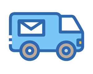 mail delivery truck icon