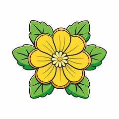 yellow flower isolated on white