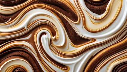 Swirling coffee art background for creative design