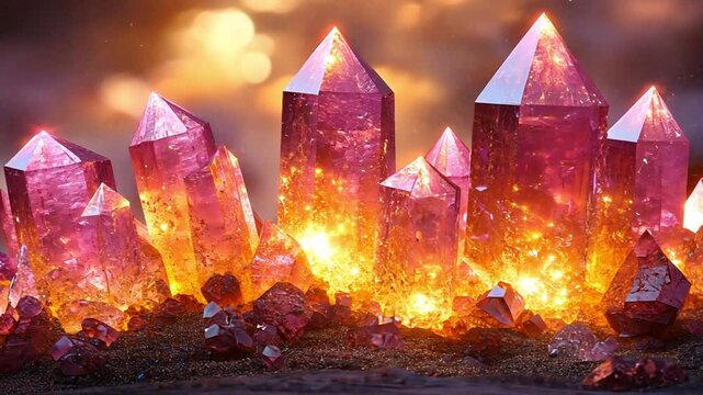 Luminous Amethyst Crystals: A Digital Masterpiece