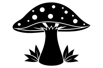 mushroom silhouette vector illustration