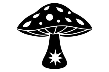 mushroom silhouette vector illustration
