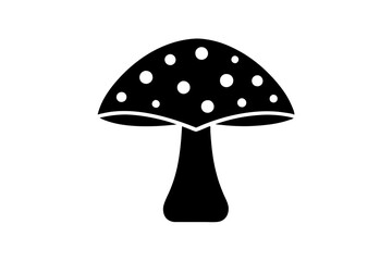mushroom silhouette vector illustration