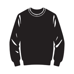 Modern Sweatshirt silhouette, sleek and versatile design – Sweatshirt illustration – Minimalist Sweatshirt vector – Men's dress silhouette

