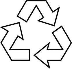 Recycle Symbol Isolated on White Background, Reusing Concept