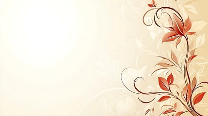 Floral design with beige background.