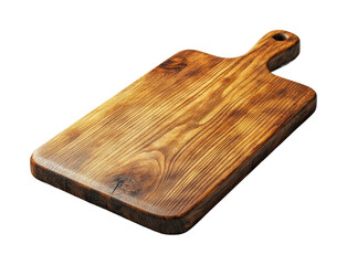 Crafting culinary delights wooden cutting board kitchen food prep rustic isolated on transparent...