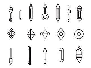 Plumb Bob line art black outline