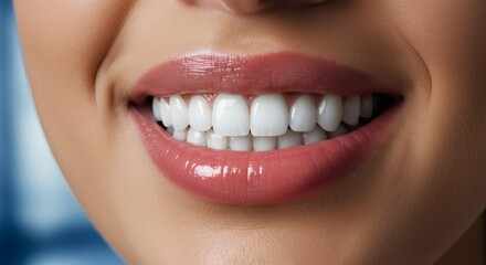 Close-Up of a Perfect Smile with White Teeth
