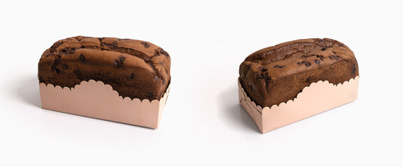 collection of chocolate cake on pink package