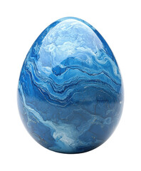 Artistic blue swirl egg creative environment isolated on transparent background