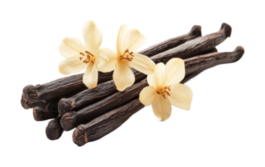 Harvesting fresh vanilla beans at a tropical farm culinary delight isolated on transparent background