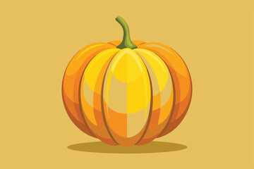 Illustration of yellow pumpkin Isolated