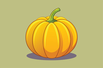 Illustration of yellow pumpkin Isolated