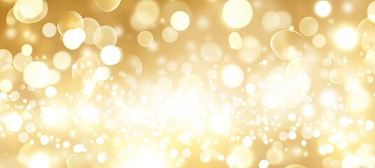 Golden Glittering Bokeh Overlay with Sparkling Light Effects and Shiny Particle Burst