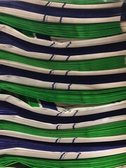 stack of green bags