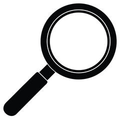 magnifying glass on white background