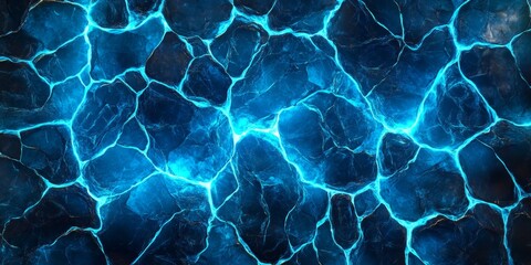Abstract Glowing Blue Stone Texture Background