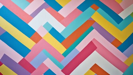 Vibrant chevron pattern in pastel and jewel tones