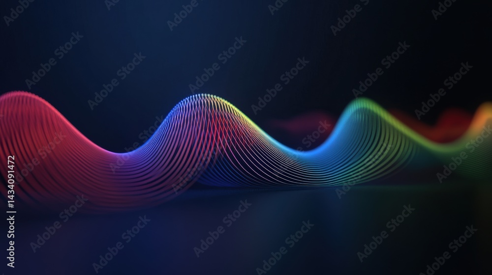 Poster abstract colorful wave pattern design