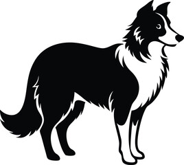 dog icon black silhouette vector illustration on transparent background
