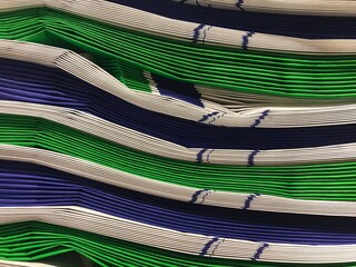 stack of green towels