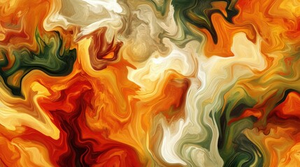 Fototapeta premium Abstract swirling autumnal colors.