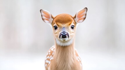 Fawn stares directly at camera