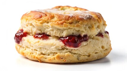 scone 
 on white 