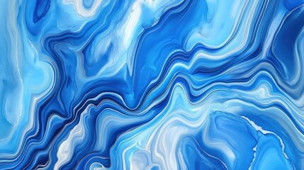 Obraz premium Abstract blue and white marble texture background.
