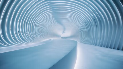 Obraz premium Futuristic Light Tunnel Architectural Design