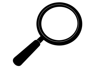 magnifying glass silhouette vector 