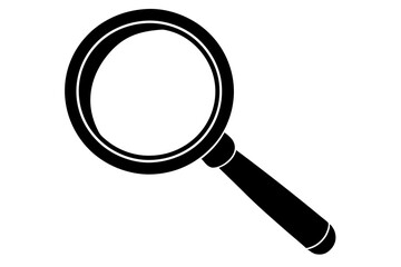 magnifying glass silhouette vector 