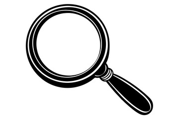 magnifying glass silhouette vector 
